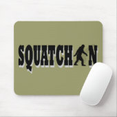Squatchin, zwarte tekst muismat (Met muis)