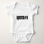 Squatchin, zwarte tekst romper (Voorkant)