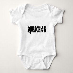 Squatchin, zwarte tekst romper