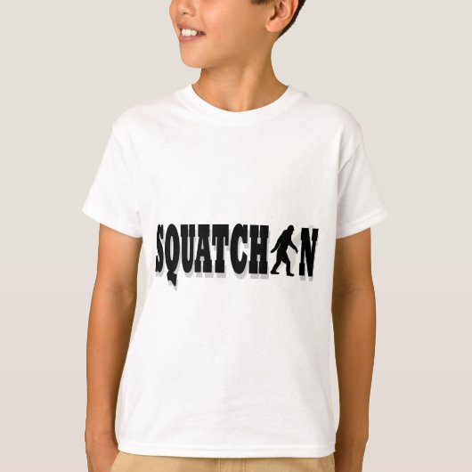 Squatchin, zwarte tekst t-shirt (Voorkant)