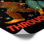 Squatching Through The Snow Funny Bigfoot Rock On  Poster (Hoek)