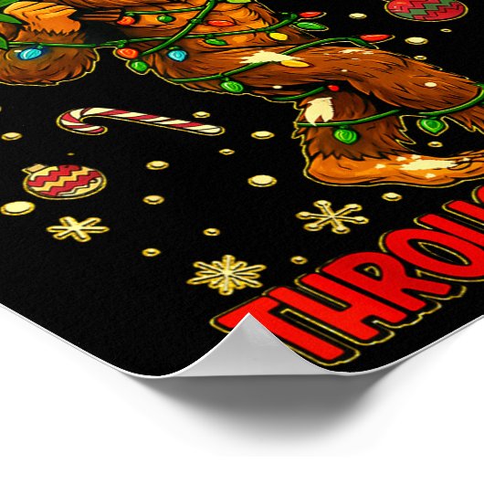 Squatching Through The Snow Funny Bigfoot Xmas Lig Poster (Hoek)