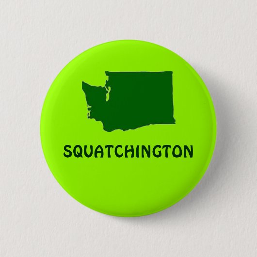 Squatchington Washington State Silhouette Ronde Button 5,7 Cm (Voorkant)