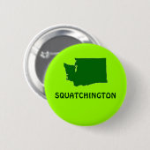 Squatchington Washington State Silhouette Ronde Button 5,7 Cm (Voorkant /achterkant)