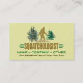 SQUATCHOLOGIST - Funny Sasquatch Believer Visitekaartje (Voorkant)