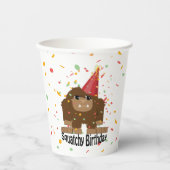 Squatchy Birthday Paper Cup Papieren Bekers (Voorkant)