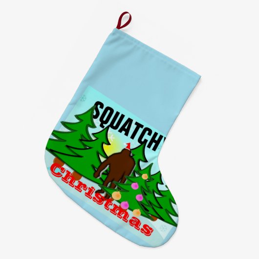 Squatchy kerstakketak grote kerstsok (Voorkant (Hangend))