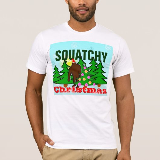 Squatchy-kerstfeest-T-shirt T-shirt (Voorkant)