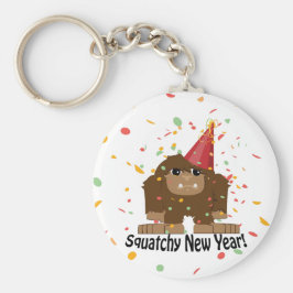 Squatchy nieuwjaar sleutelhanger