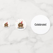 Squatchy Verjaardag Schattige Sasquatch Confetti (Achterkanten)