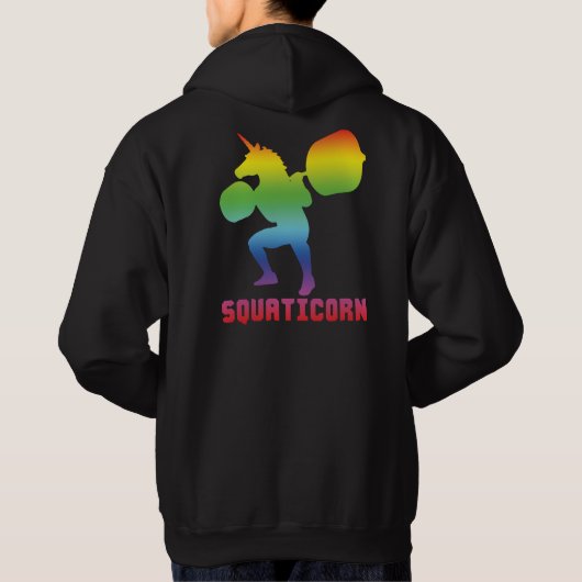 Squaticorn - Beend Day - Squat Unicorn - Workout Hoodie (Achterkant)
