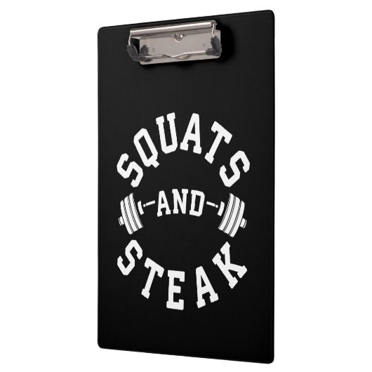 Squats and Steak, Beendag - Funny Workout Klembord (Links)