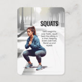 Squats Fitness Kaart met Blauwe Achterkant (Voorkant)