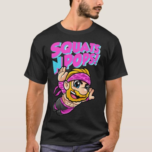 Squats N Pops retro T-shirt (Voorkant)