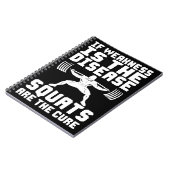 SQUATS ZIJN DE REMEDIE - Workout Motivatie Notitieboek (Linkerzijde)