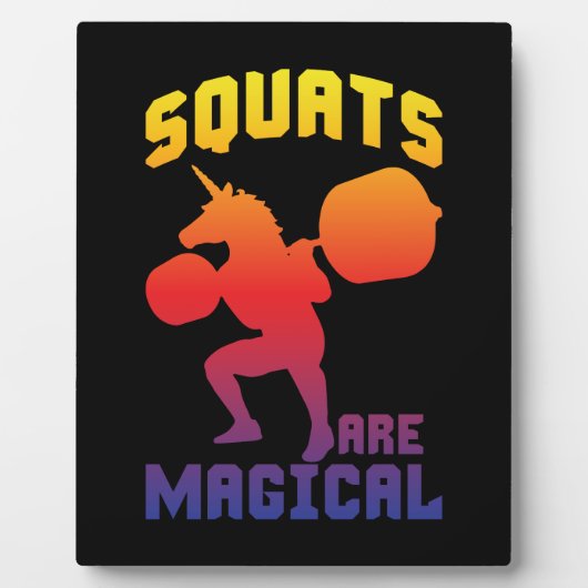 Squats zijn magisch - Eenhoorn Been Dag - Funny Gy Fotoplaat (Voorkant)
