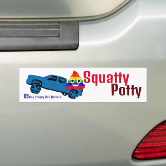 Squatty Potty Bumpersticker (Op auto)