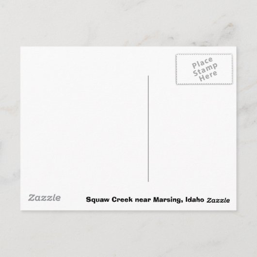 Squaw Creek Briefkaart (Achterkant)