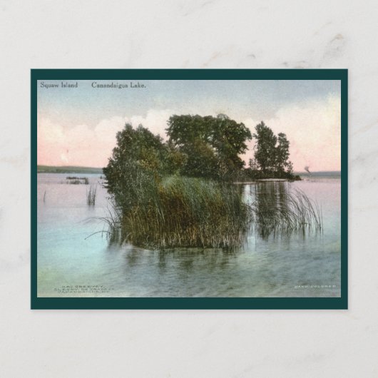 Squaw Island, Canandaigua Lake, NY  Briefkaart (Voorkant)