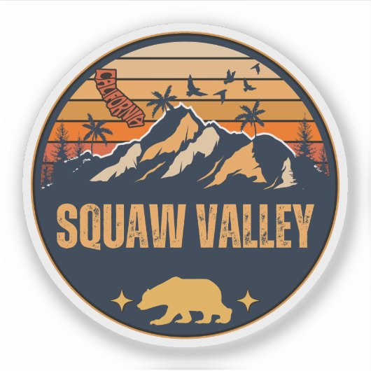Squaw Valley, California Sticker (Voorkant)