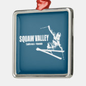 Squaw Valley Ski Resort Skier Metalen Ornament (Links)