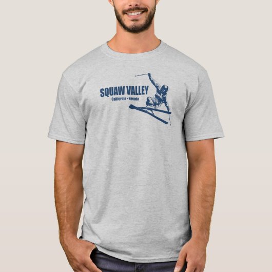 Squaw Valley Ski Resort Skier T-shirt (Voorkant)