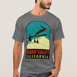 Squaw Valley Skiing California Vintage Travel Deca T-shirt