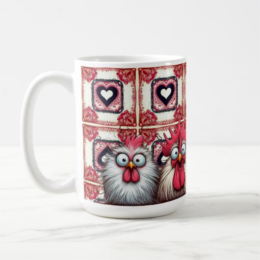 "Squawk and Joy Chicken" B Mug Koffiemok (Links)