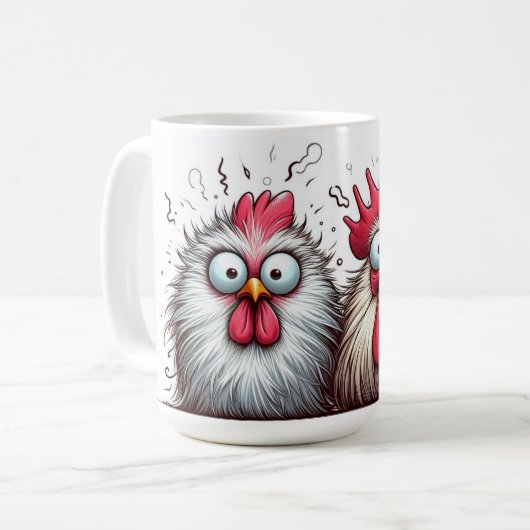 "Squawk and Joy Chicken" Mug Koffiemok (Voorkant links)