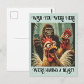 “Squawk & Snapshot” Cheesy Chicken Briefkaart (Voorkant / Achterkant)