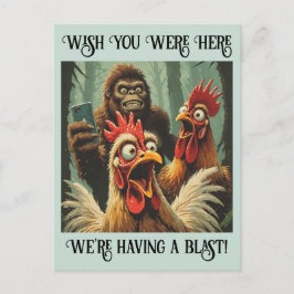 “Squawk & Snapshot” Cheesy Chicken Briefkaart