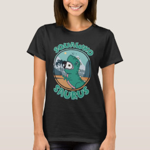 Squawkosaurus Rex Parrot I Afrikaanse grijs T-shirt