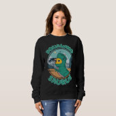 Squawkosaurus Rex Parrot I Golden Conure Trui (Voorkant volledig)