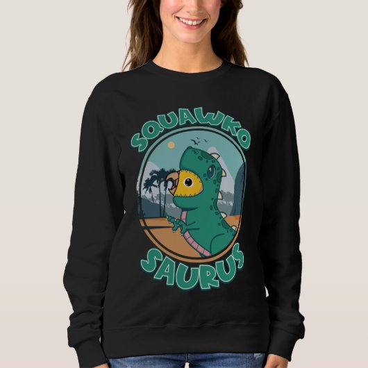 Squawkosaurus Rex Parrot I Golden Conure Trui (Voorkant)