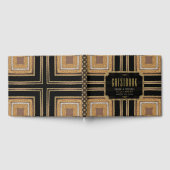 Squazi Art Deco Glitter Gold Black Patroon Gastenboek (Volledig)