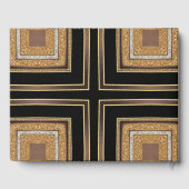 Squazi Art Deco Glitter Gold Black Patroon Gastenboek (Achterkant)