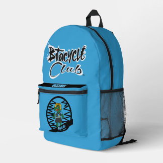 Squeak Blue Black Bedrukte Rugzak