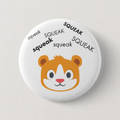 Squeak Hamster Cute Emoji Ronde Button 5,7 Cm (Voorkant)