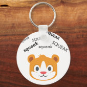 Squeak Hamster Cute Emoji Sleutelhanger (Voorkant)