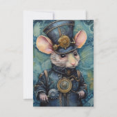 Squeakins Dank u Steampunk dier Custom Bedankkaart (Achterkant)