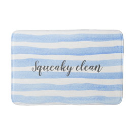 Squeaky Clean blue stripe waterverf badmat