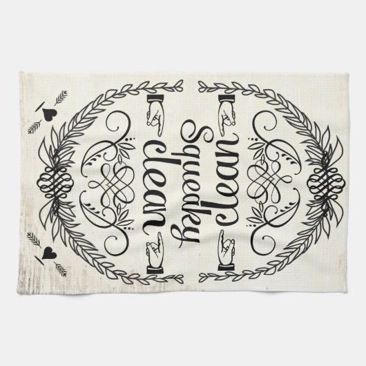 Squeaky Clean  Retro Dish Towel Theedoek (Horizontaal)