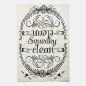 Squeaky Clean  Retro Dish Towel Theedoek (Verticaal)