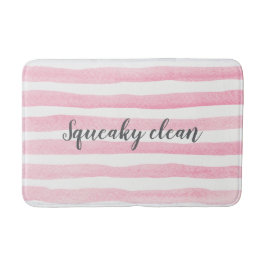 Squeaky Clean roze streep waterverf badmat