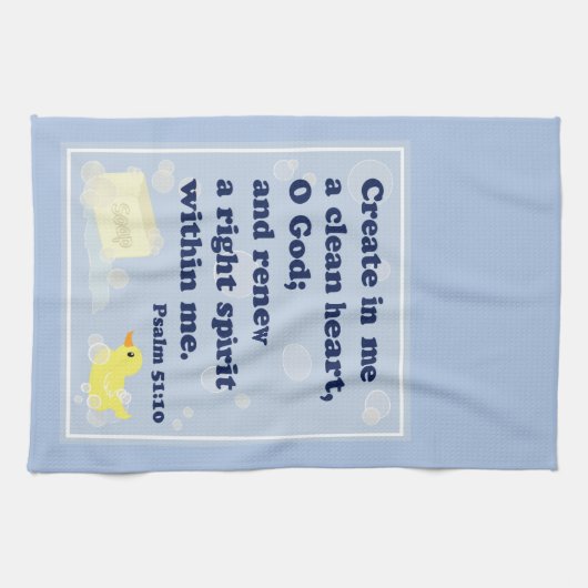 Squeaky Clean Rubber Duckie Hand Towel Theedoek (Horizontaal)