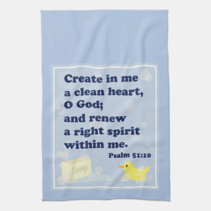 Squeaky Clean Rubber Duckie Hand Towel Theedoek