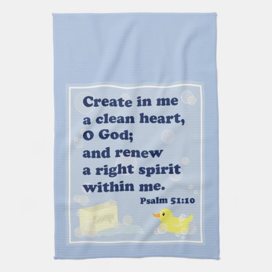 Squeaky Clean Rubber Duckie Hand Towel Theedoek (Verticaal)