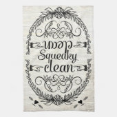 Squeaky Clean Vintage Retro Theedoek (Verticaal)