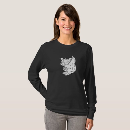 Squeaky Squirrel - Furry Woodland Creatures Premiu T-shirt (Voorkant volledig)