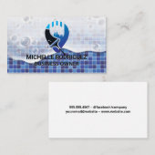 Squeegee City Cleaner Logo | Maid Janitorial Visitekaartje (Voorkant / Achterkant)